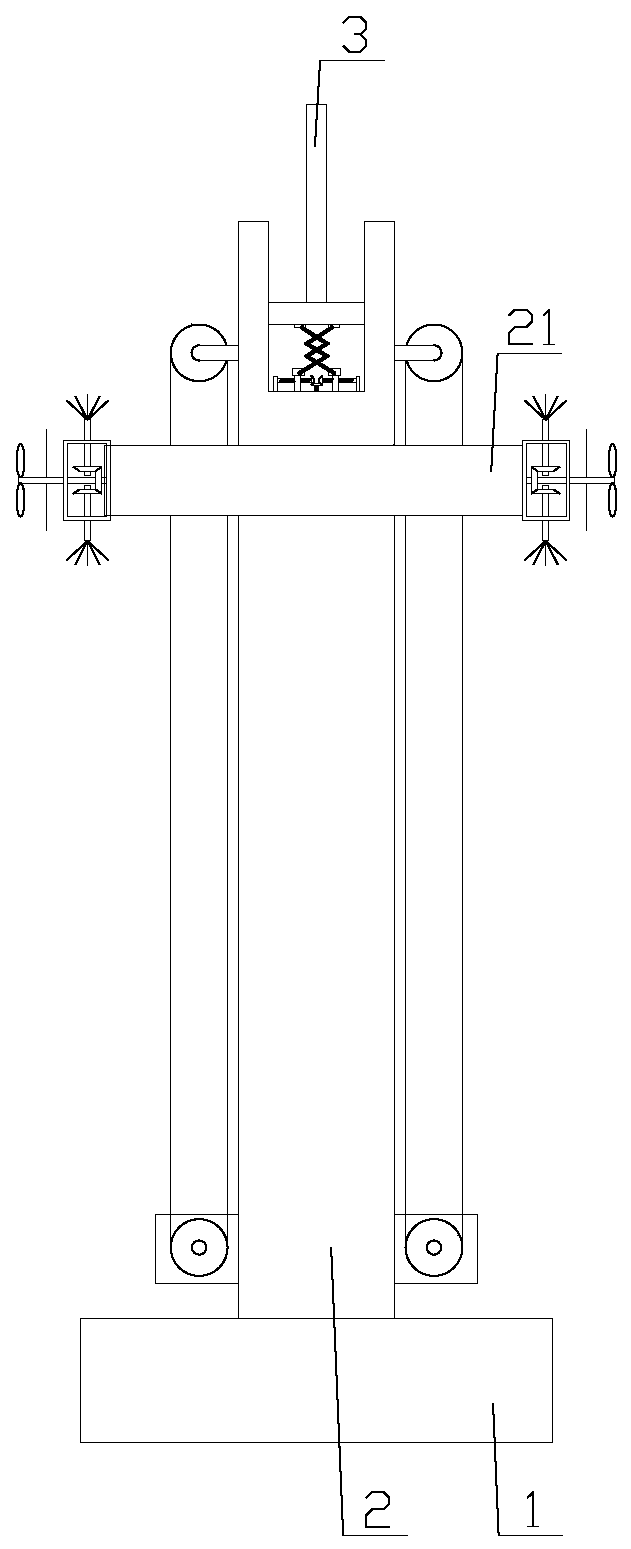 A safe communication iron tower with lightning rod protection function