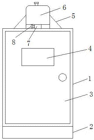 Lithium battery test box with automatic fire extinguishing device