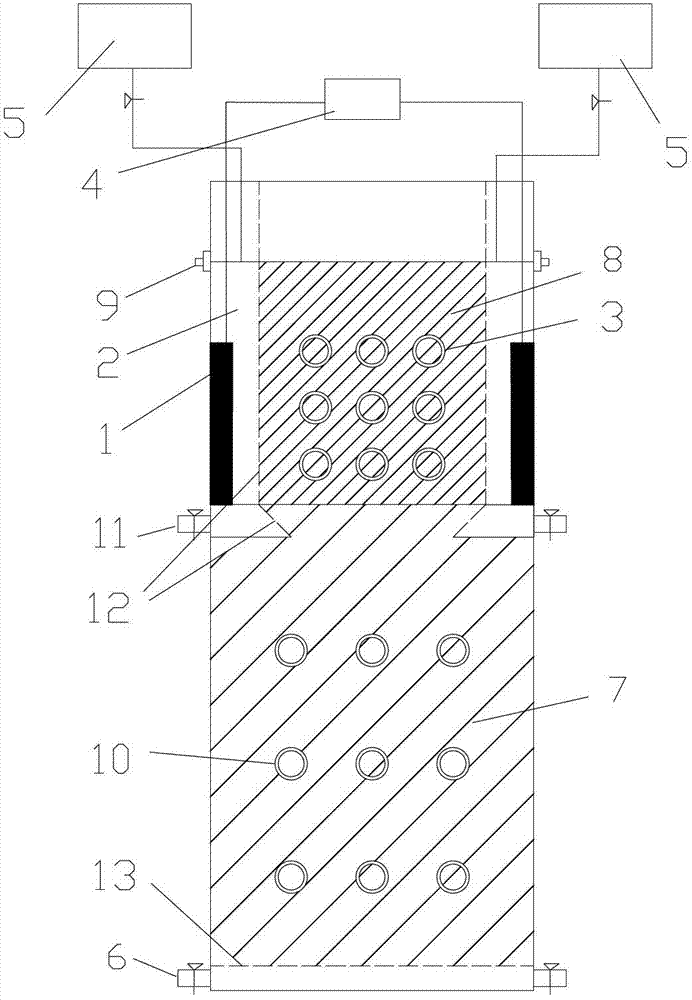 Electric surfactant combined repair contaminated soil experimental device