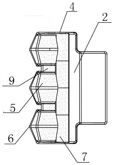 Tooth head structure of stone crusher