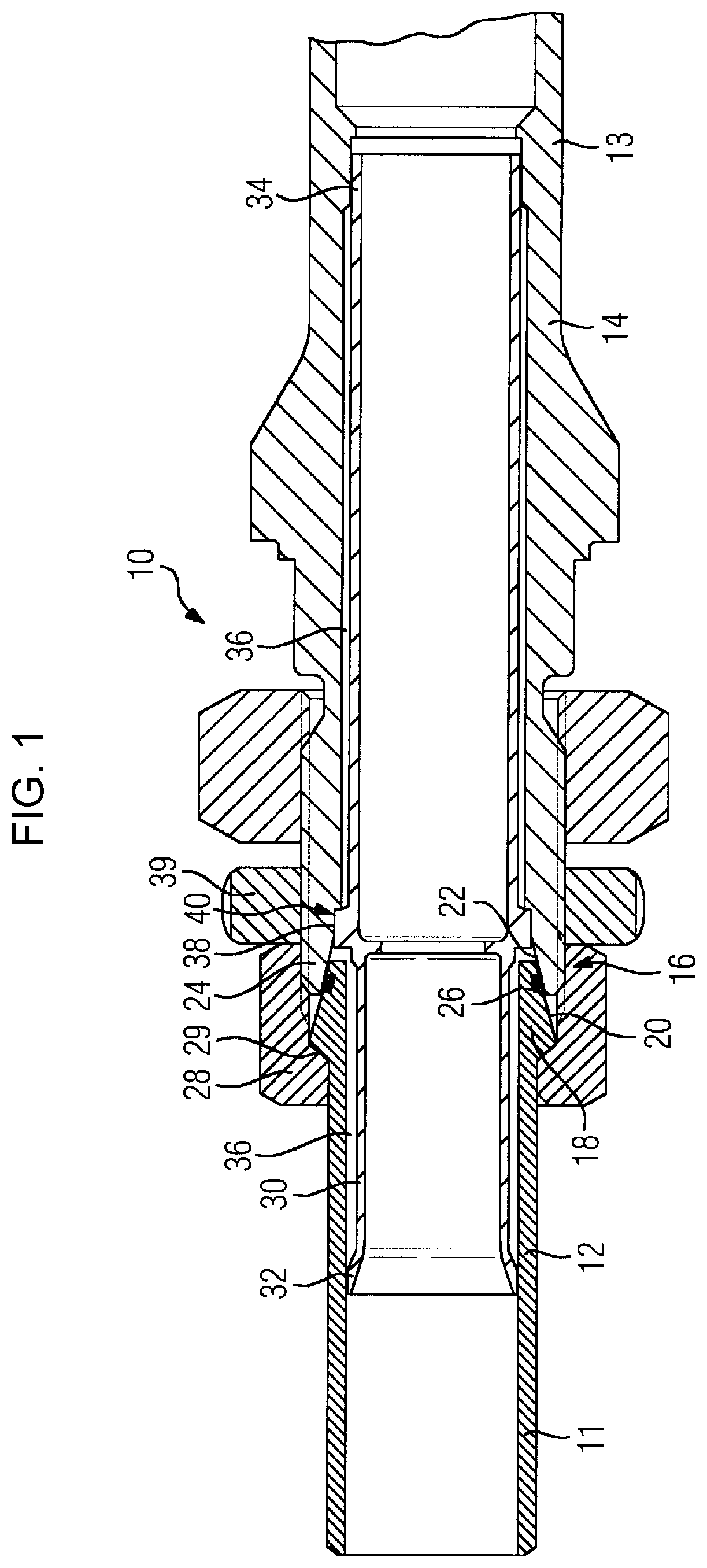 Pipe connection for conducting a fluid that is under pressure