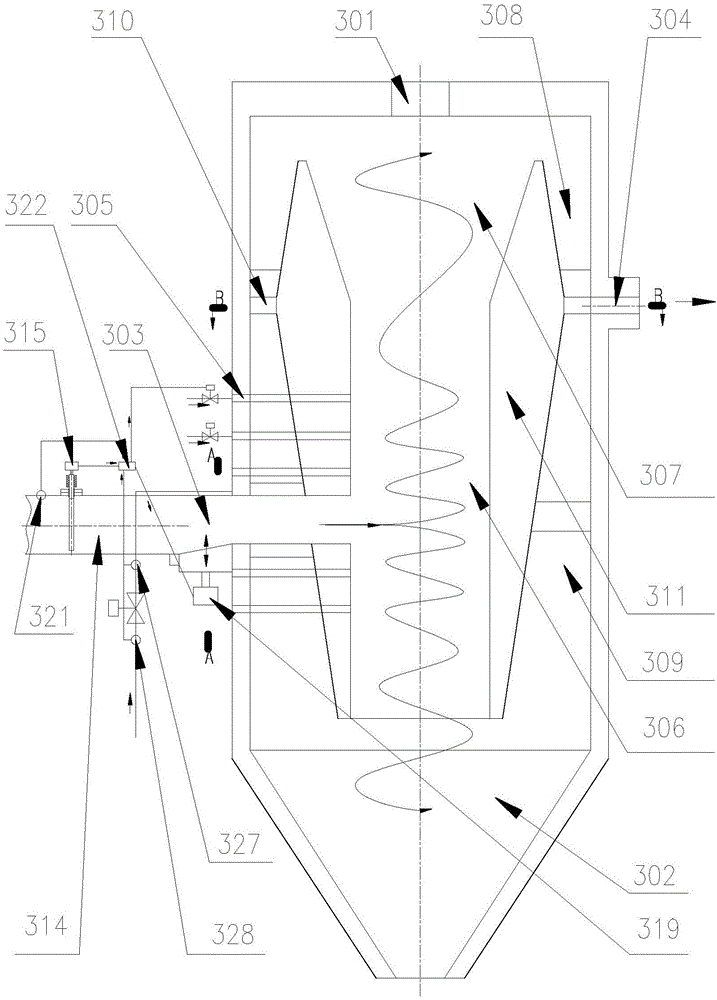 Mechanical grate type waste gasifying and incinerating system and synthesized gas straight tube combustion chamber