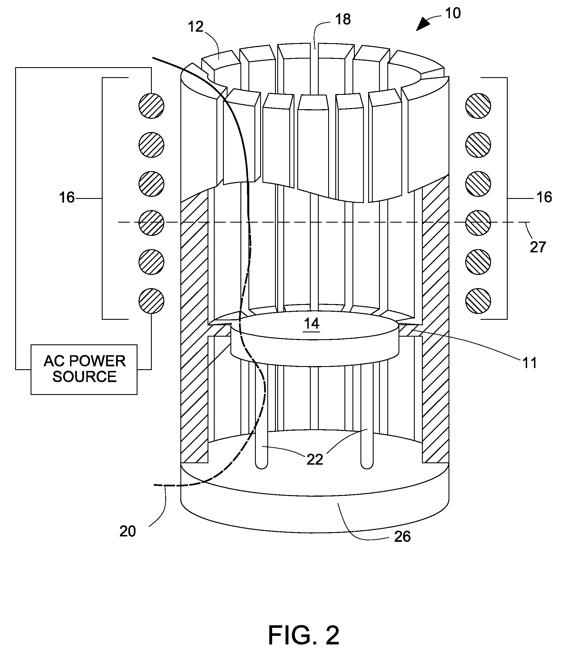 Cold crucible induction furnace