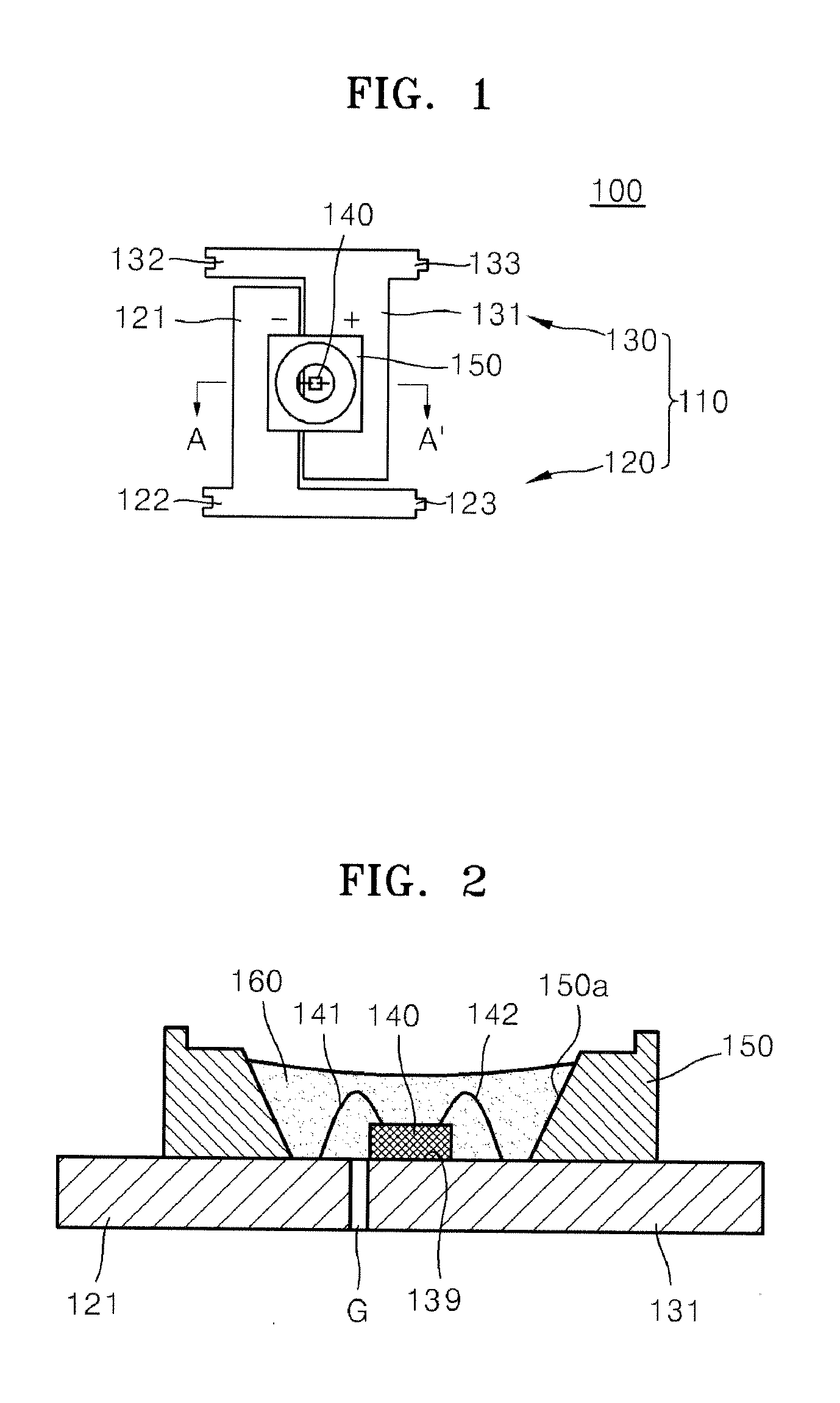 Lead frame for chip package, chip package, package module, and illumination apparatus including chip package module