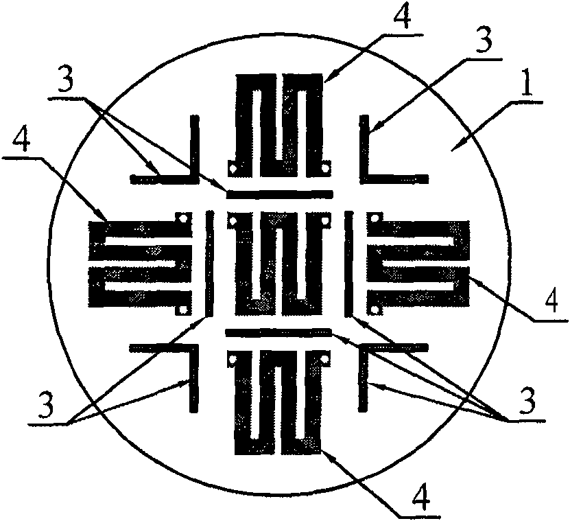 Array type multi-parameter wind sensor chip substrate