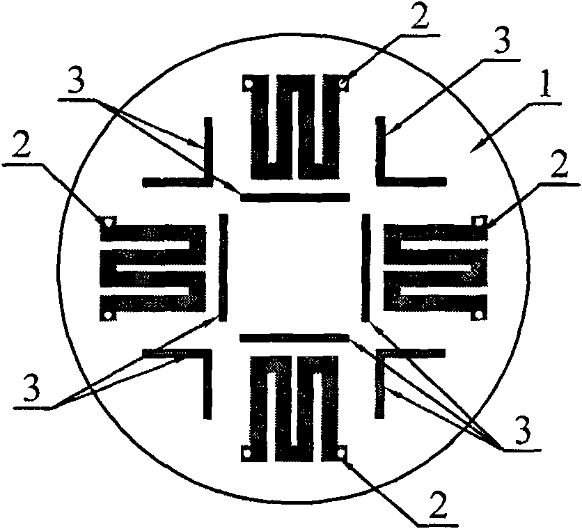 Array type multi-parameter wind sensor chip substrate