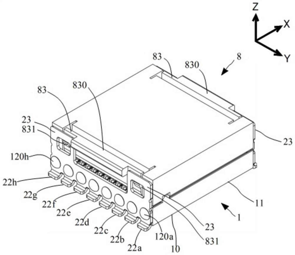 Socket, IC package, and method for mounting contact piece to connector housing