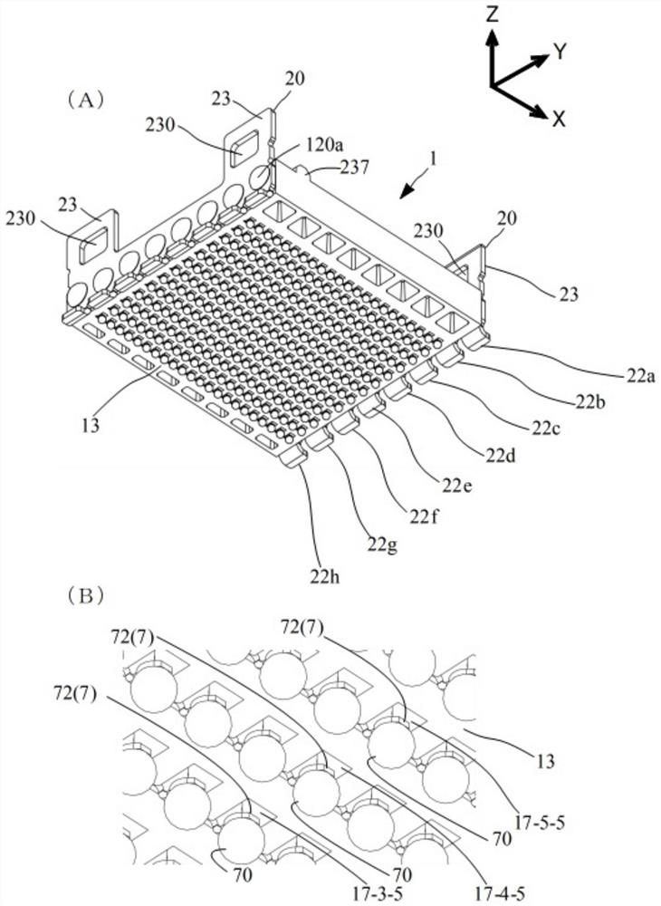 Socket, IC package, and method for mounting contact piece to connector housing