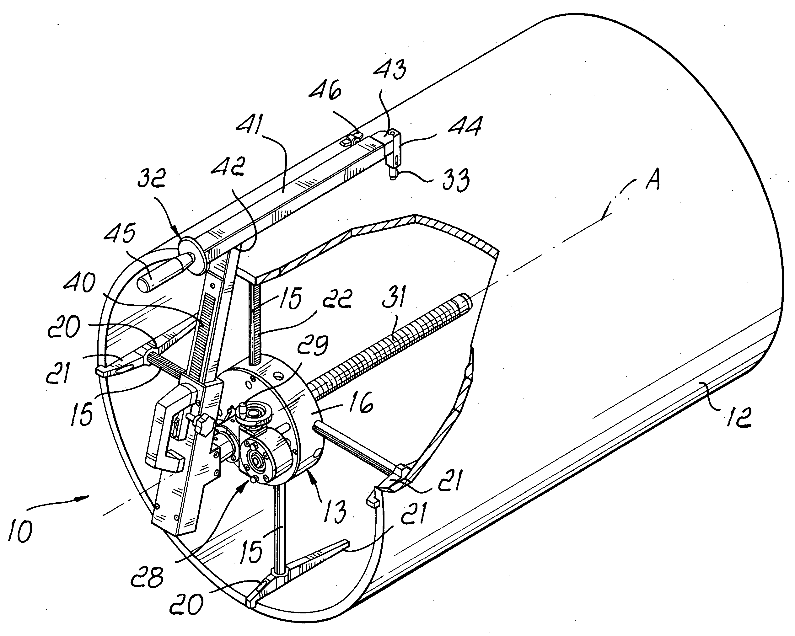 Apparatus for preparing the welding region on the outer surface of plastic pipes