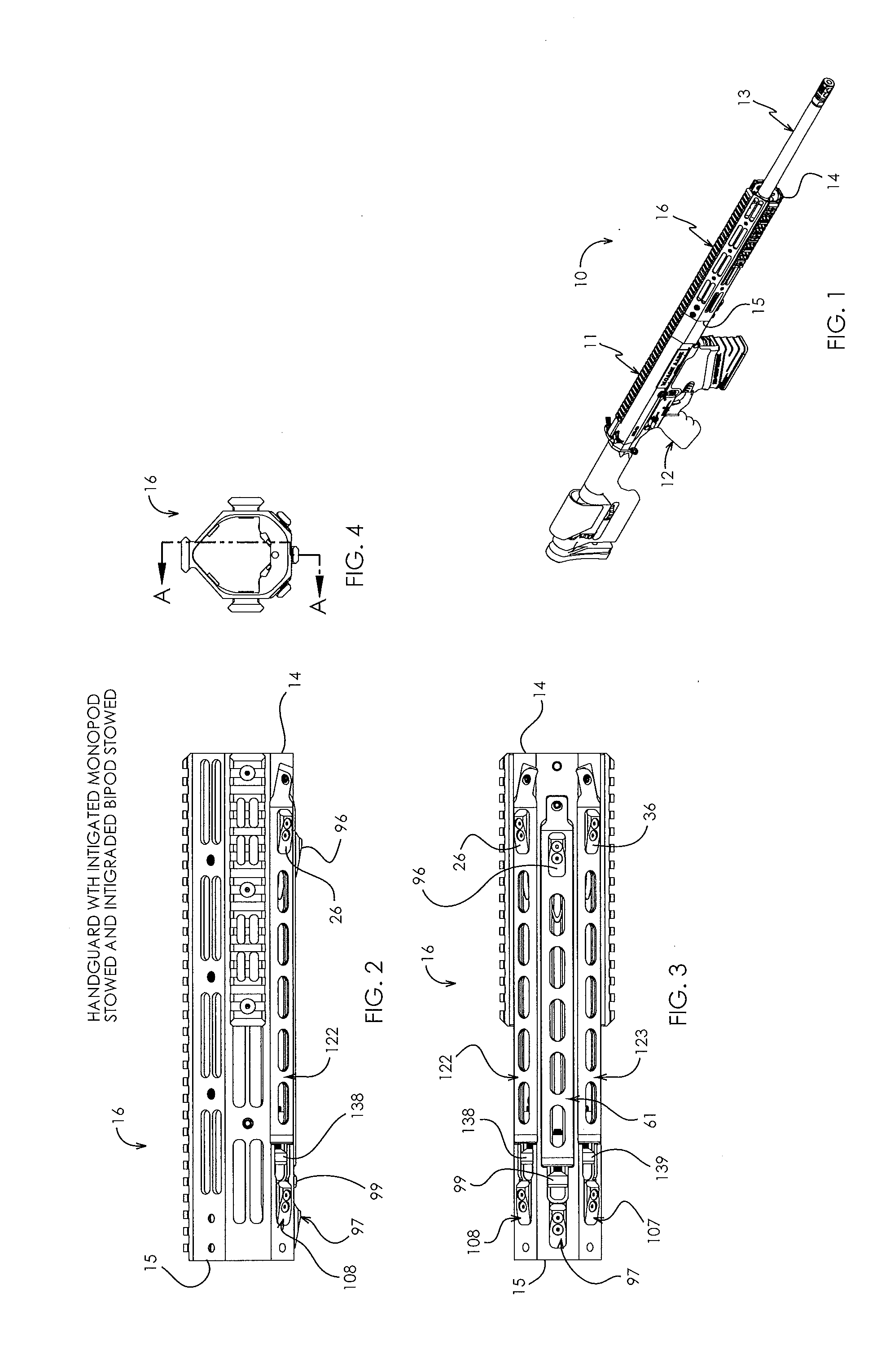 Handguard with integrated pod and firearm