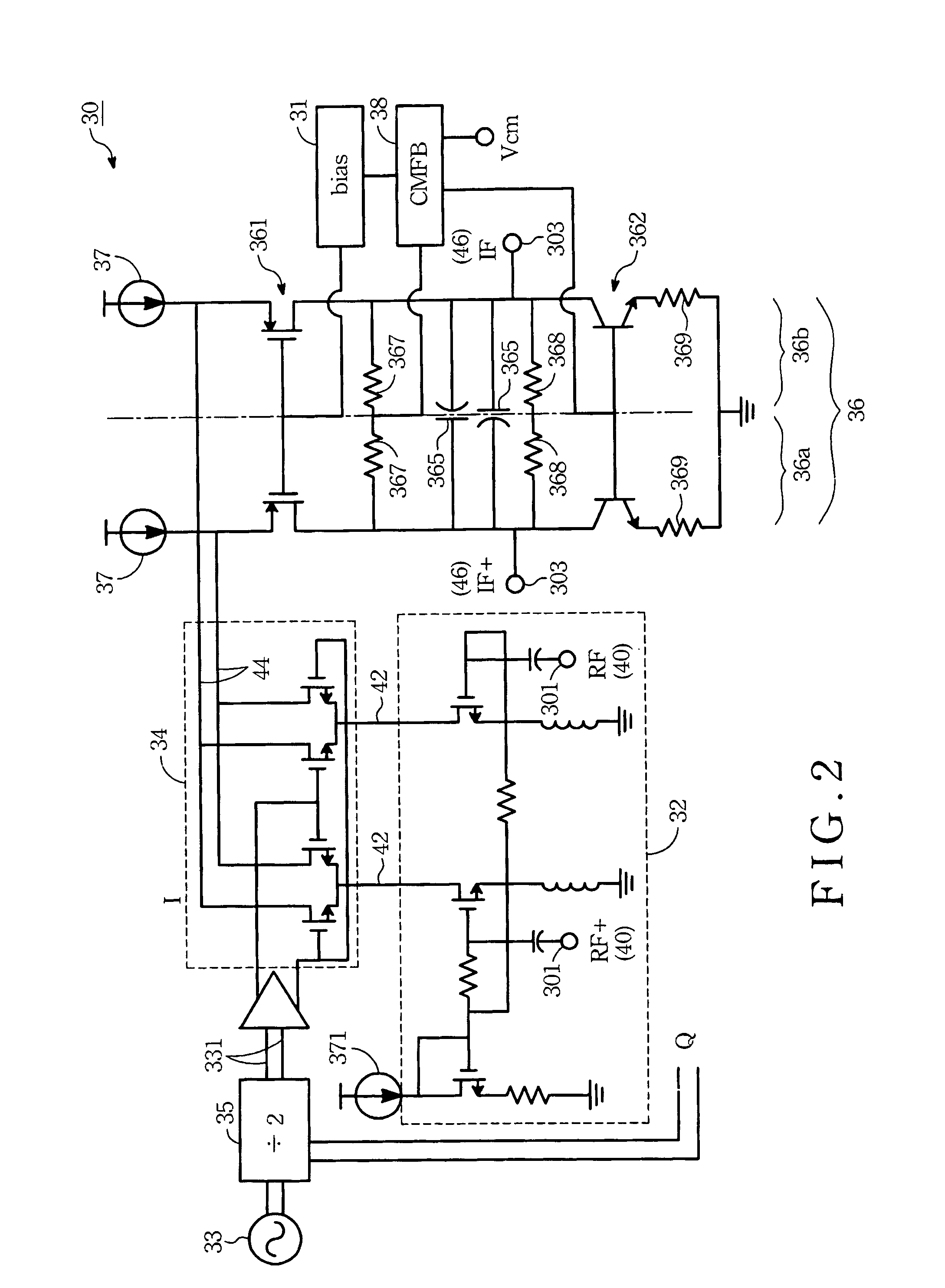 Mixer for homodyne RF receiver