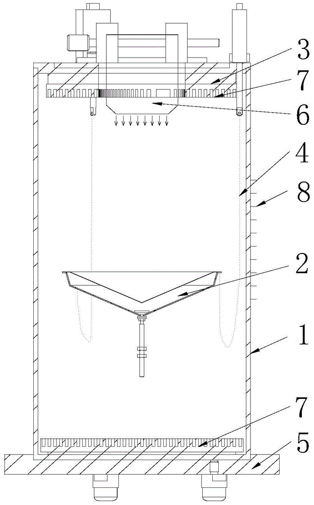 Device and method for measuring ultrasonic power in a semi-anechoic water tank