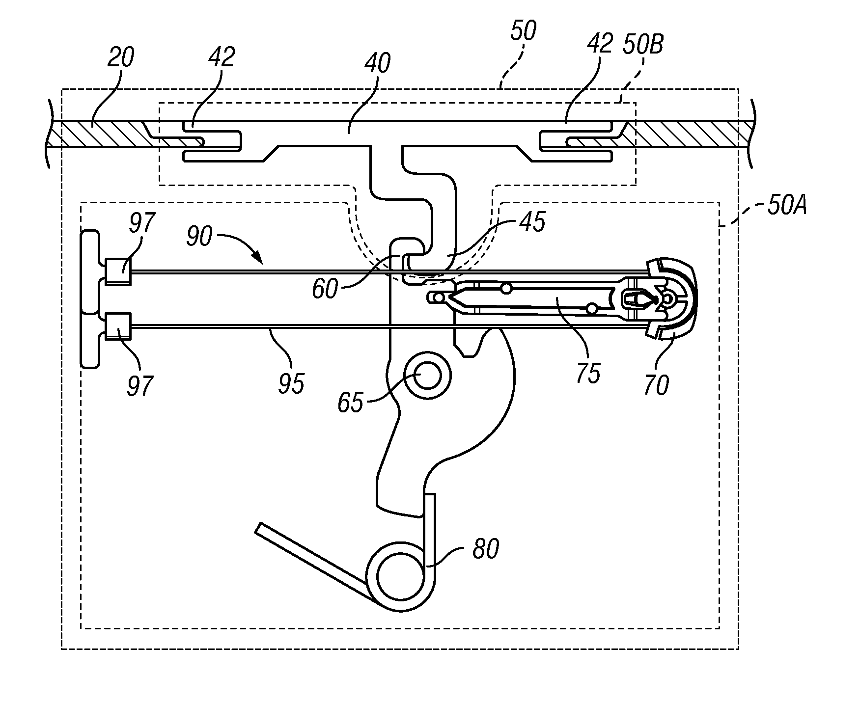 Self-aligning modular latch