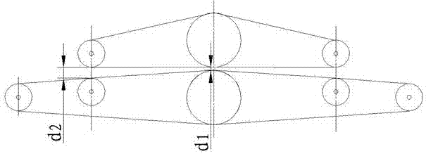 Continuous drying squeezing device for loose fibers