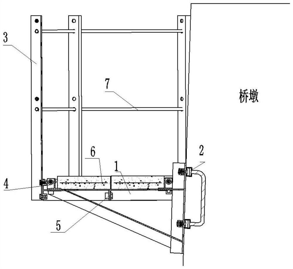 Quickly-assembled bridge pier hanging basket