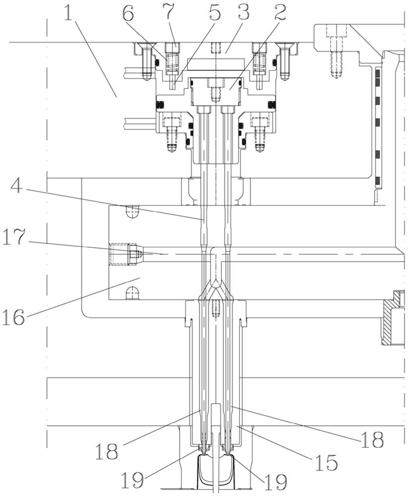 Air cylinder and hot runner system with same