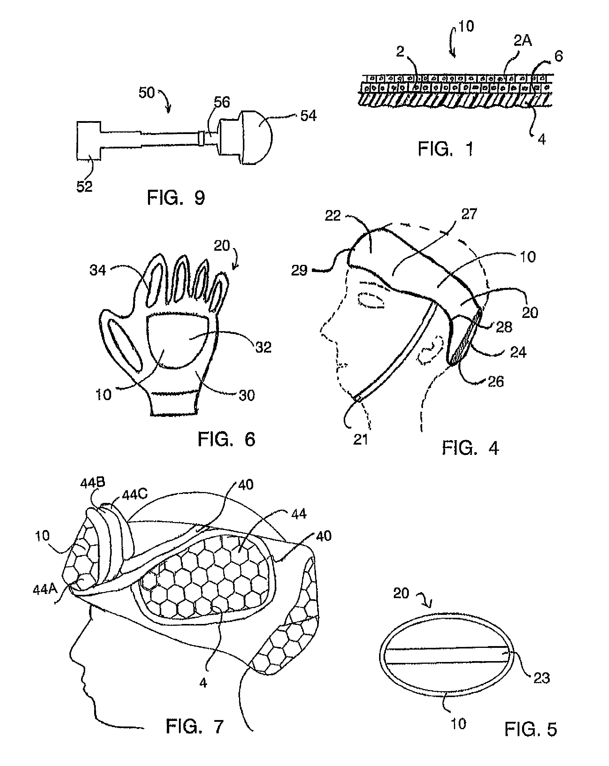 Impact shock absorbing material