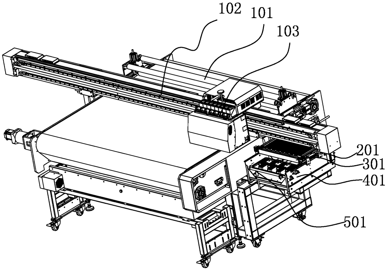 A fully automatic nozzle maintenance system for a digital belt printing printer