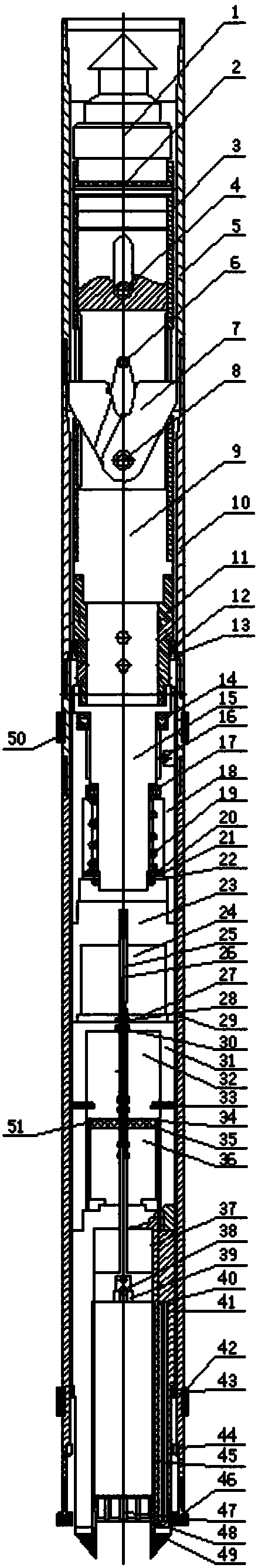 Impact-rotary-type hole-bottom freezing wire-line coring drilling tool and method for natural gas hydrate