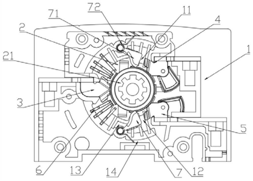 Arc extinguishing device of dual-power switch