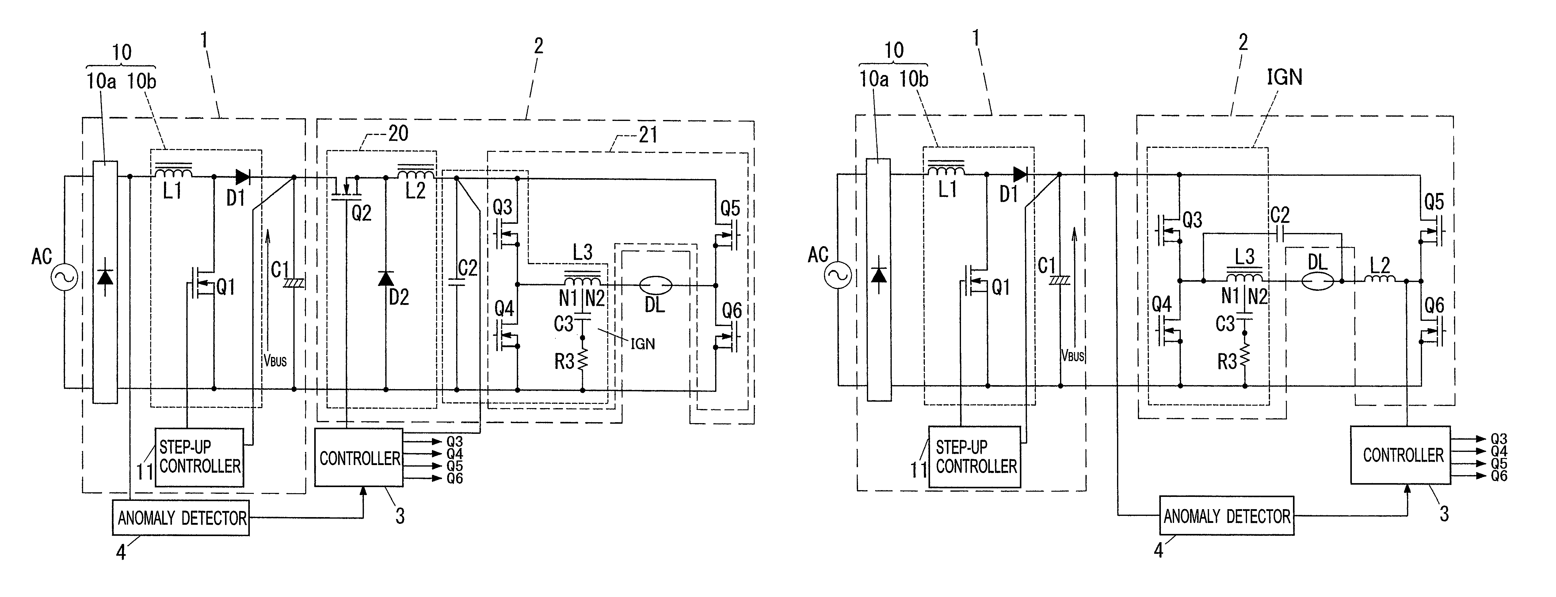 High-voltage discharge lamp lighting device and lighting fixture