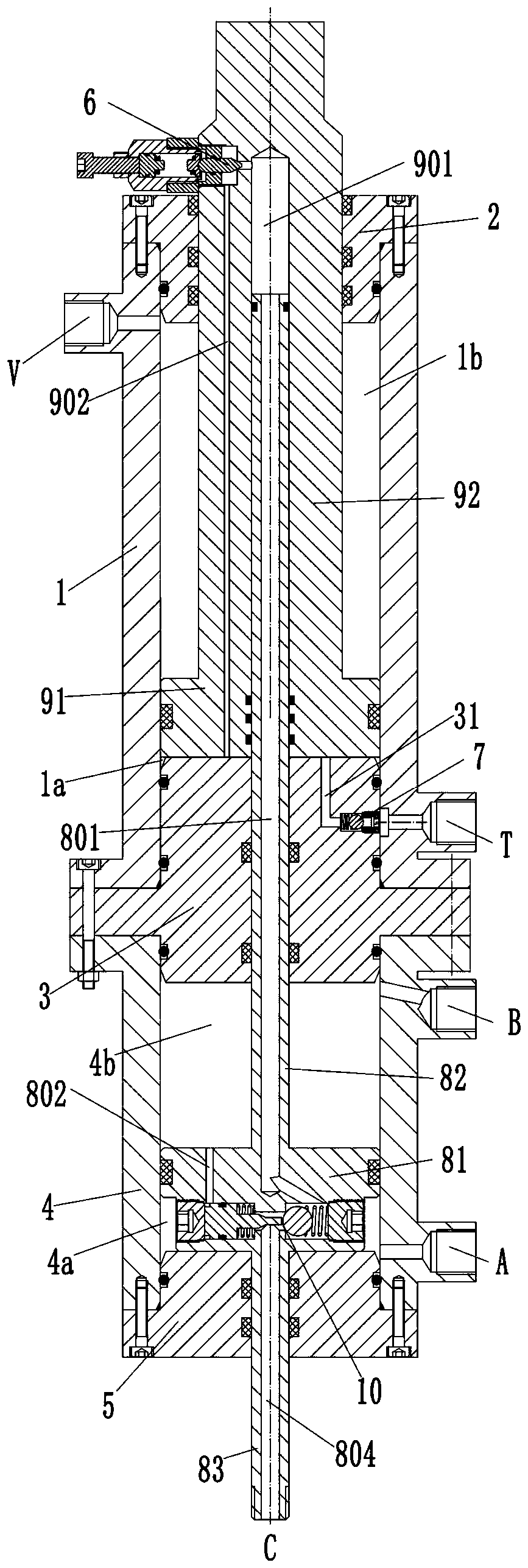 Quick oil cylinder with supercharging function