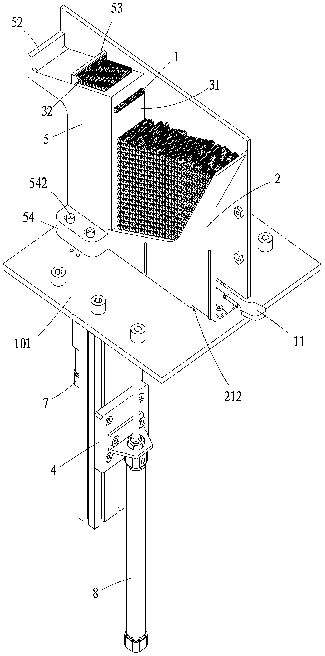 Automatic screw rod feeding device