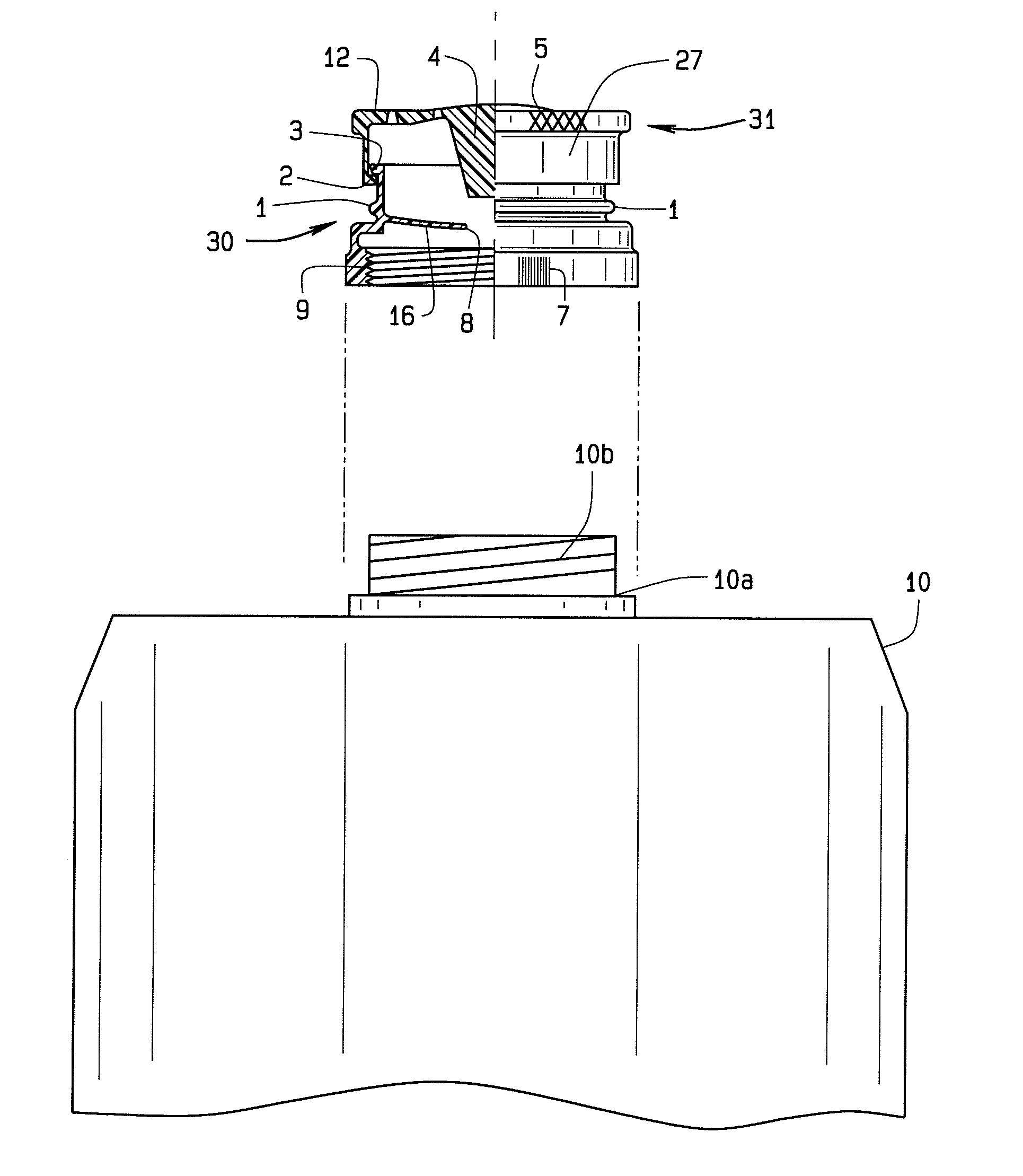 Flow limiting bottle cap