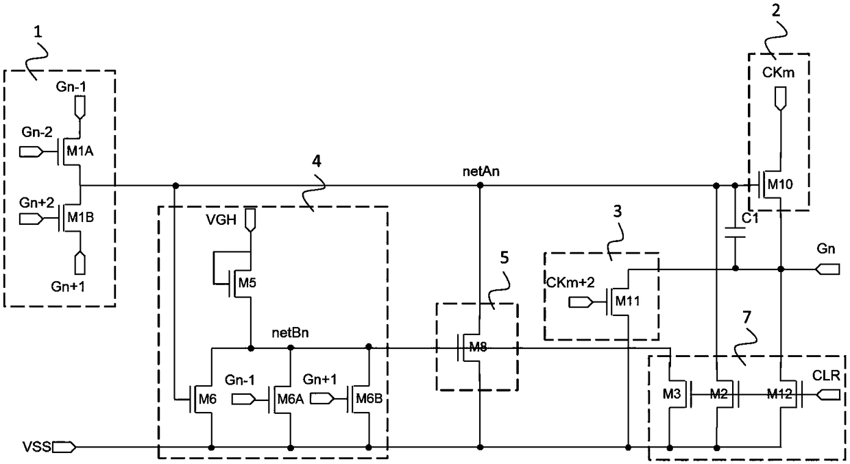 Gate scanning driving circuit