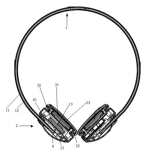 Headset with earflaps capable of rotating and extending relative to head band