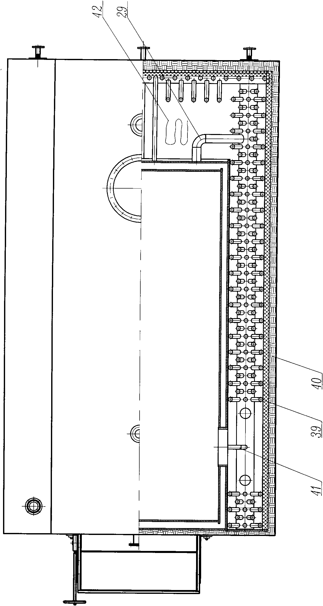 Layer combustion compound ventilation chain discontinuous running type coal boiler