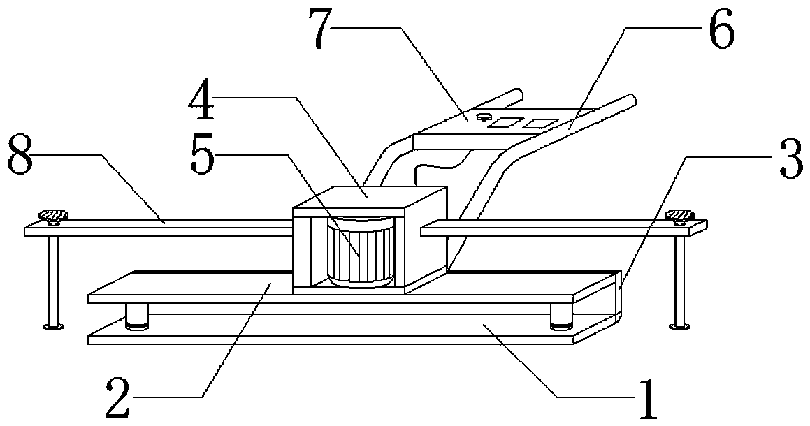 Flattening device for road pavement concrete