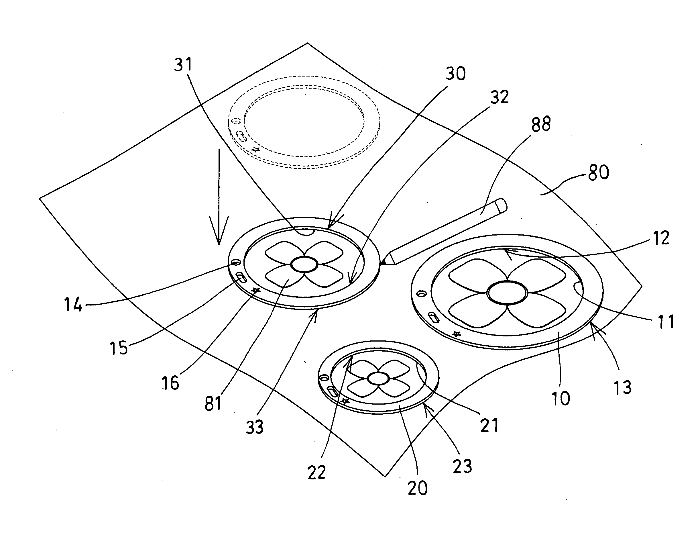 Template combination for use in clothing manufacture