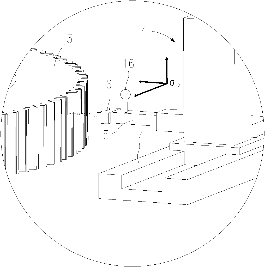 Gear measuring system, gear measuring method and special handheld movable optical reverse reflector