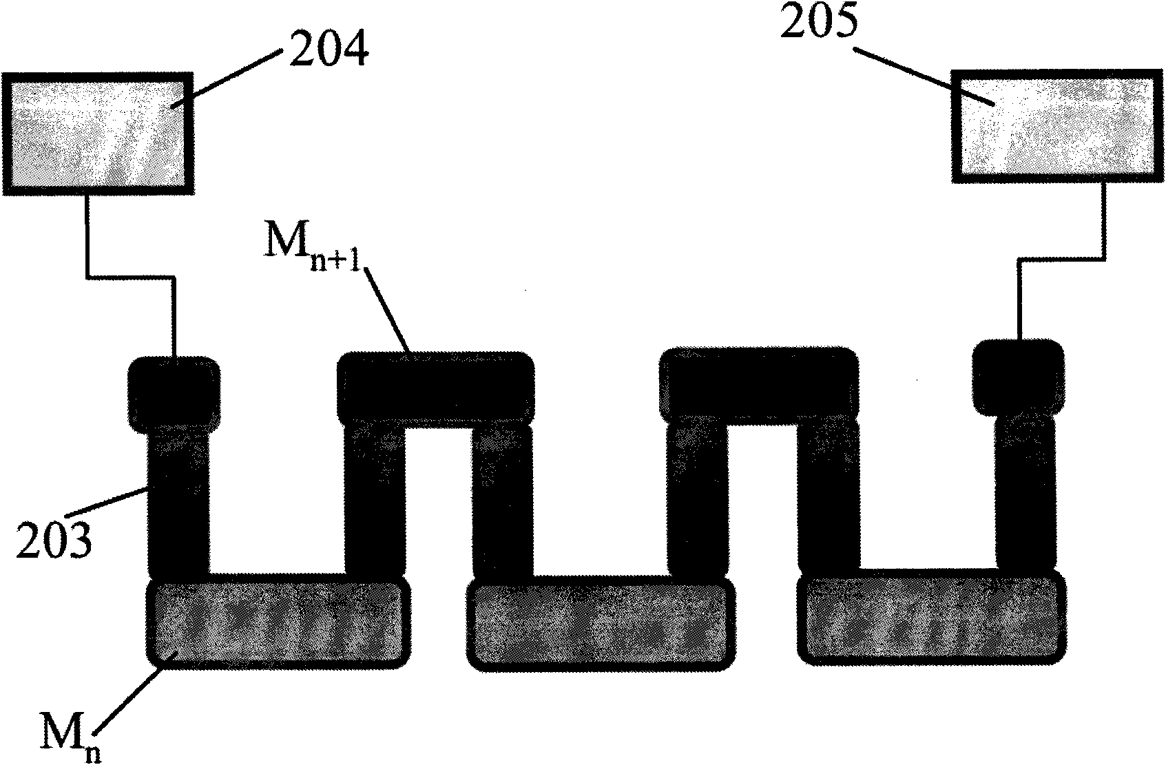 Model and method for measuring resistance of contact holes or through holes in bipolar transistor components