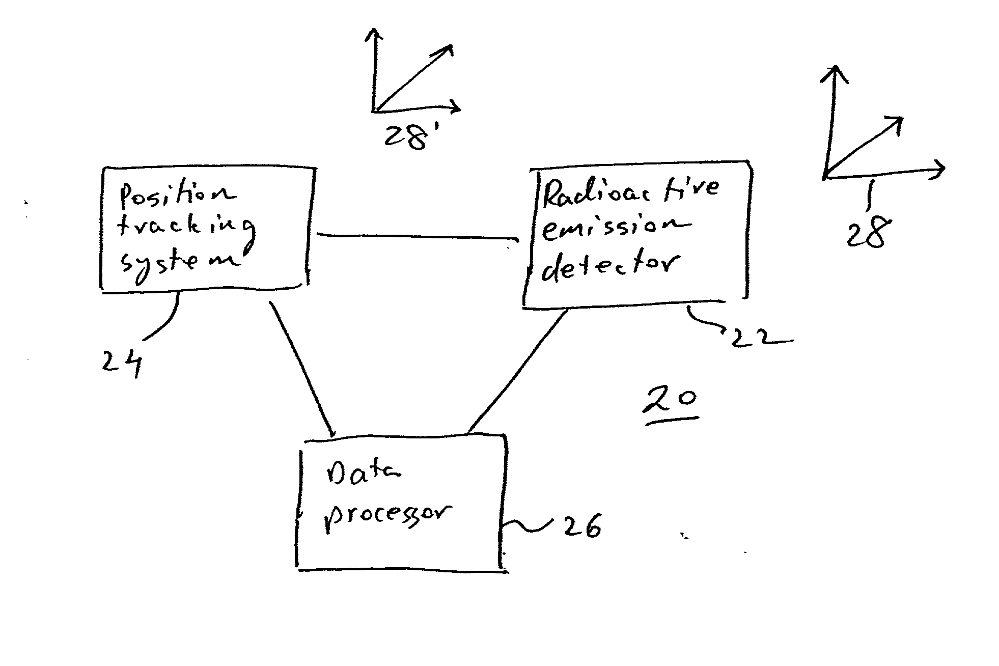 Radioactive emission detector equipped with a position tracking system and utilization thereof with medical systems and in medical procedures