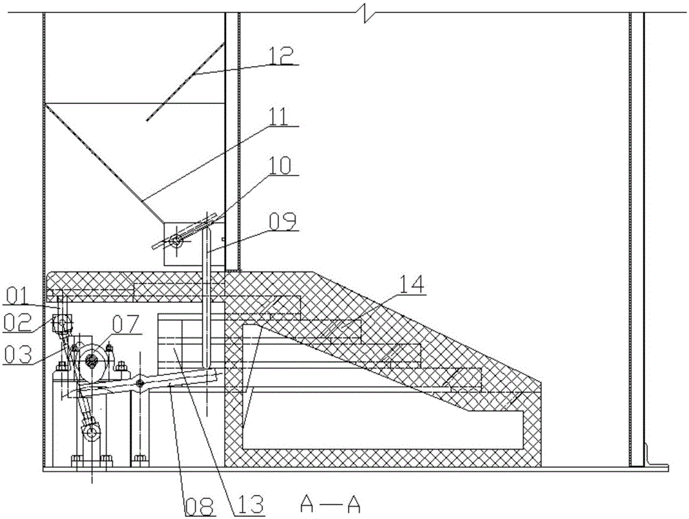 Feeding device for small biomass granular fuel boiler