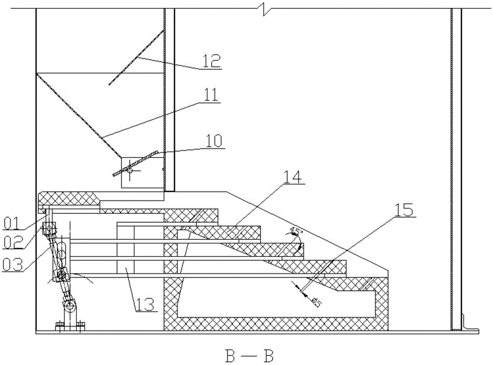 Feeding device for small biomass granular fuel boiler