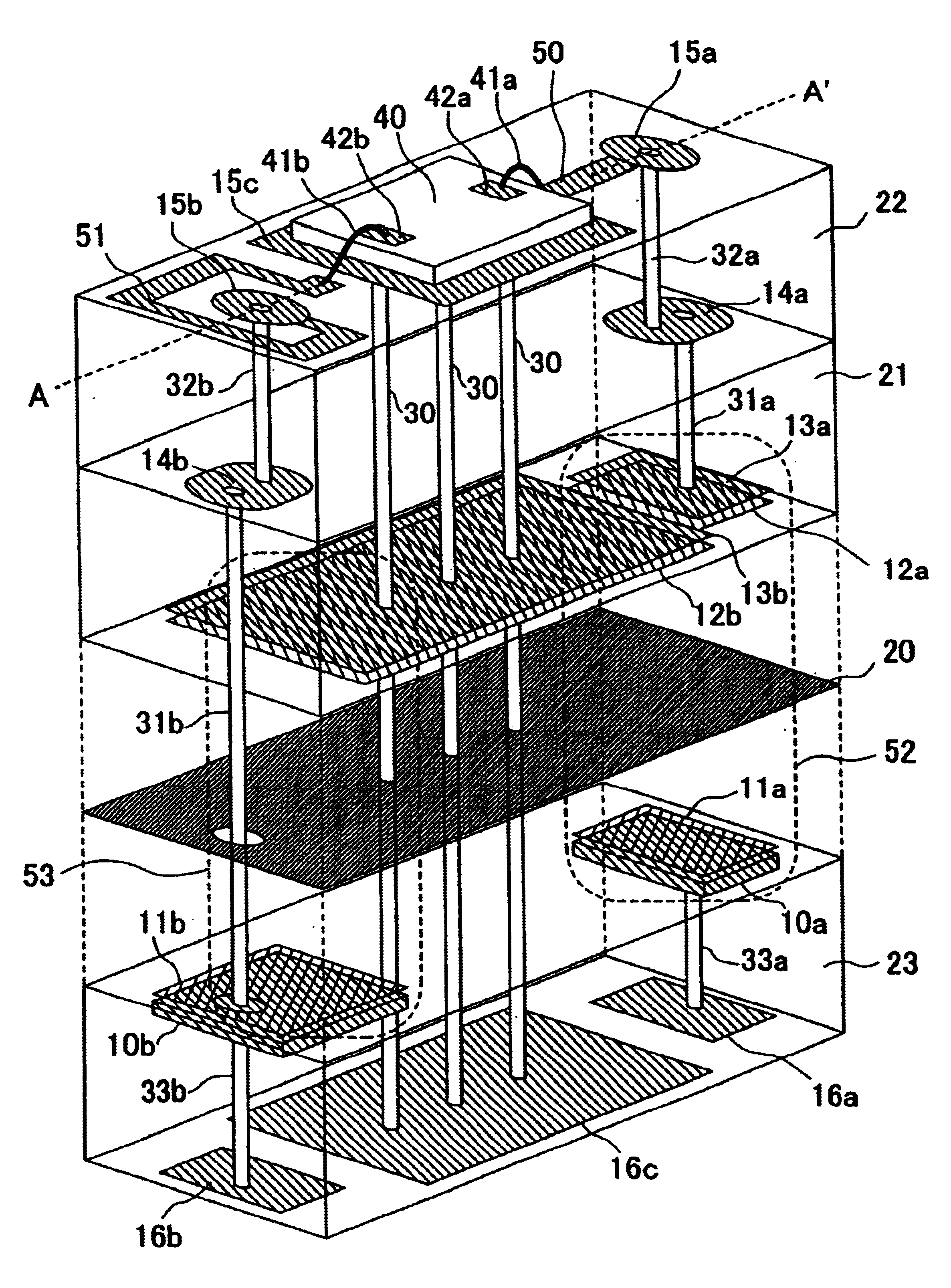 Electronic circuit equipment using multilayer circuit board