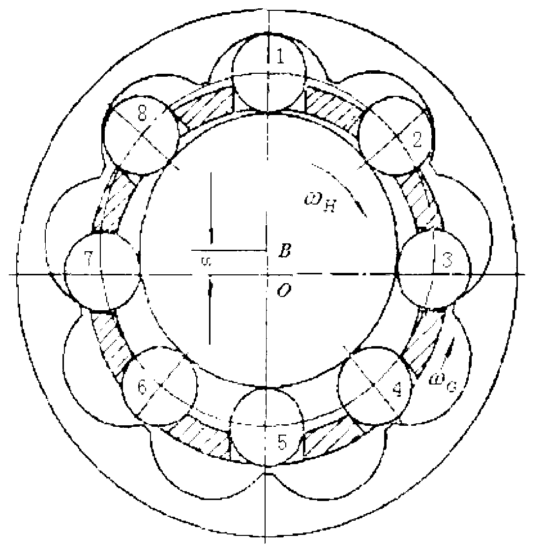 Method for designing oscillating tooth transmission speed reducer