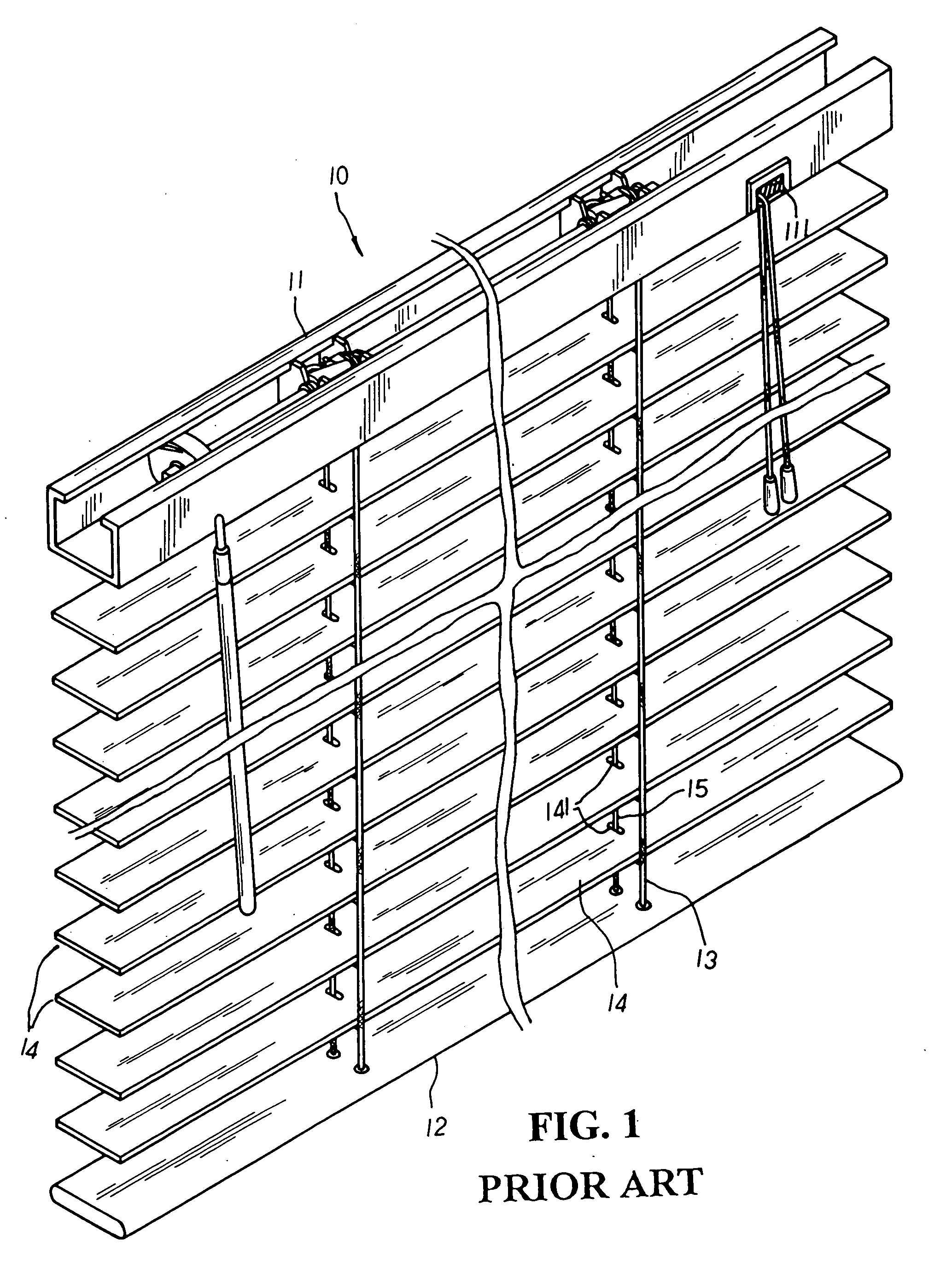 Slat structure for venetian blinds