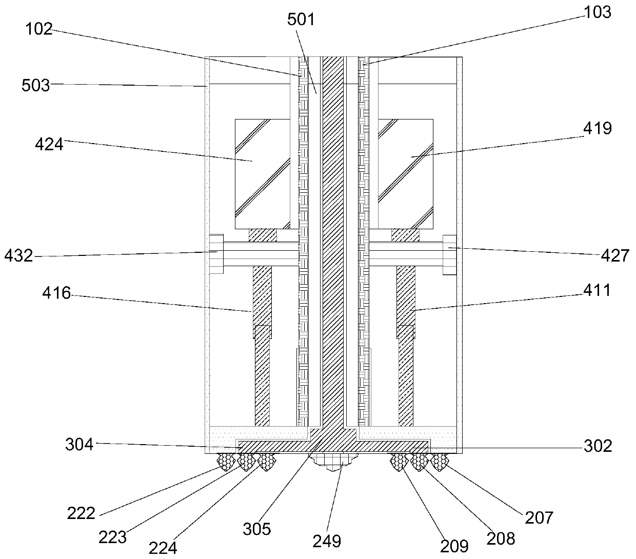 Magnetic conversion type intelligent tool change drilling and cutting device for soft and hard formations