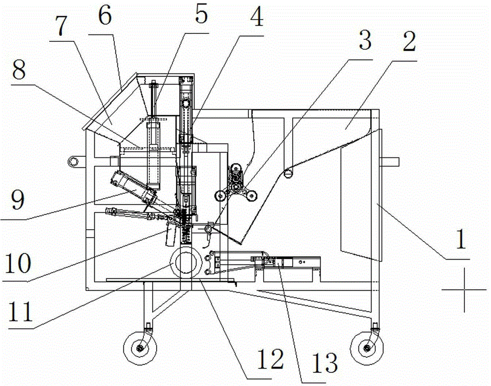 Bagged edible fungus inoculating machine