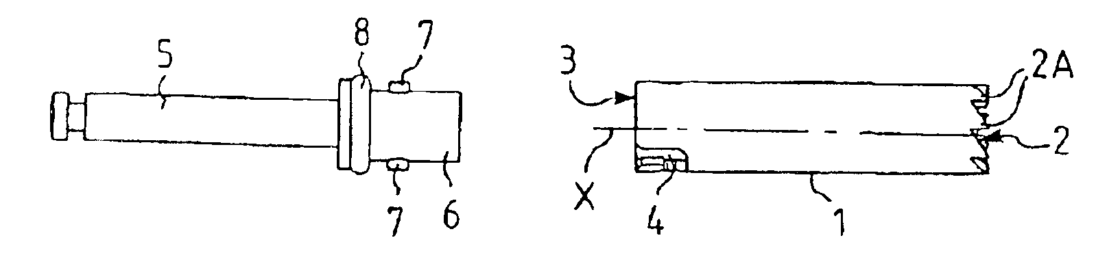 Drilling device comprising a bone recuperating trephine