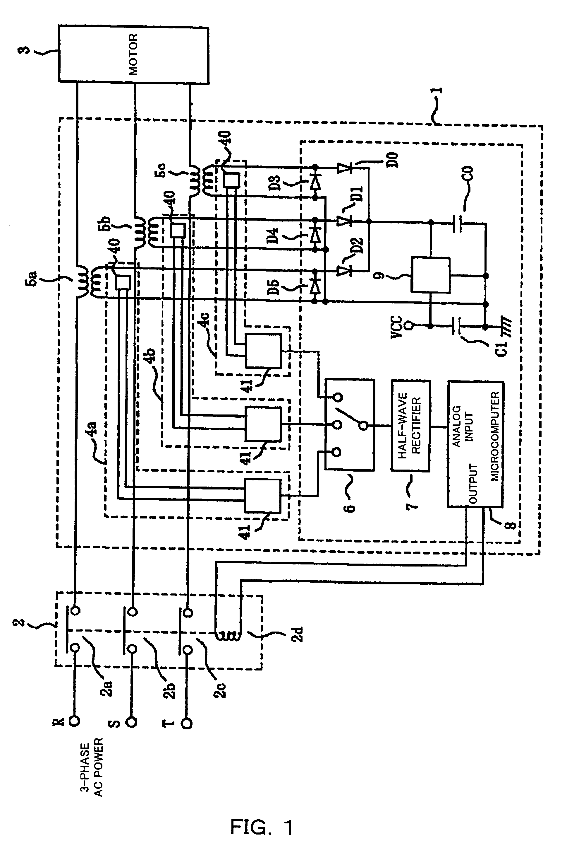 Overload current protection device using magnetic impedance element