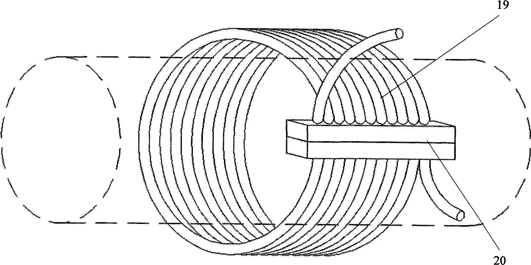 Ferromagnet magnetostrictive effect-based method for testing length of anchor rod