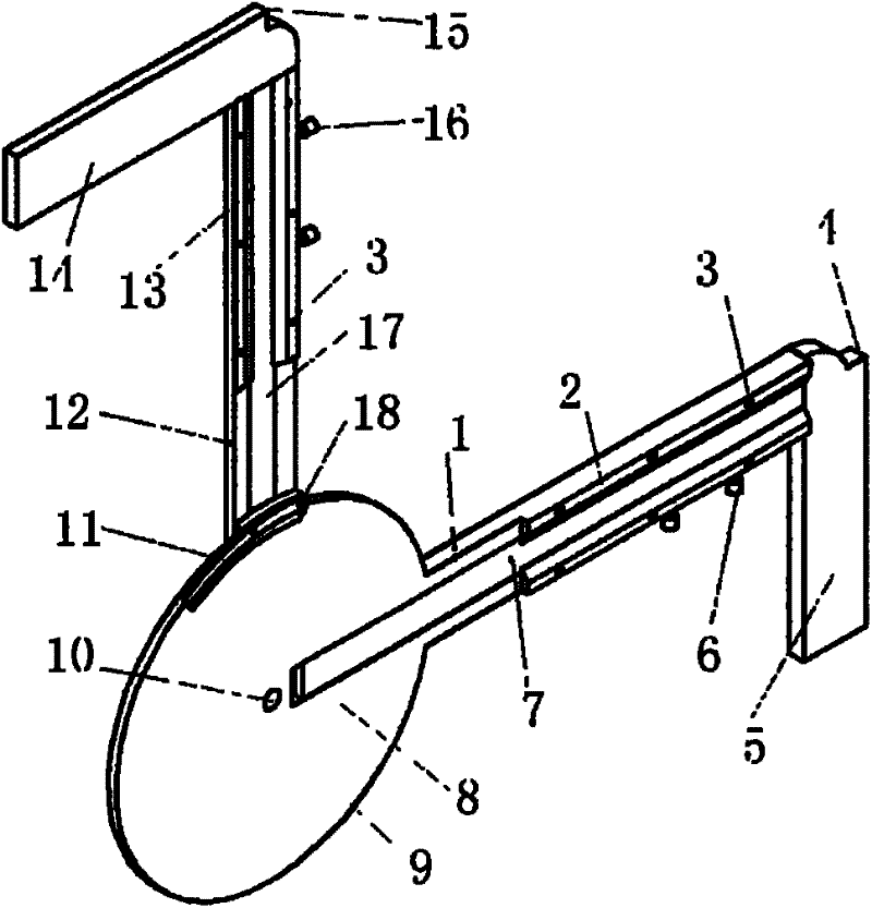 Vernier scale for measuring bending radius and bending angle of numerically-controlled bending pipe