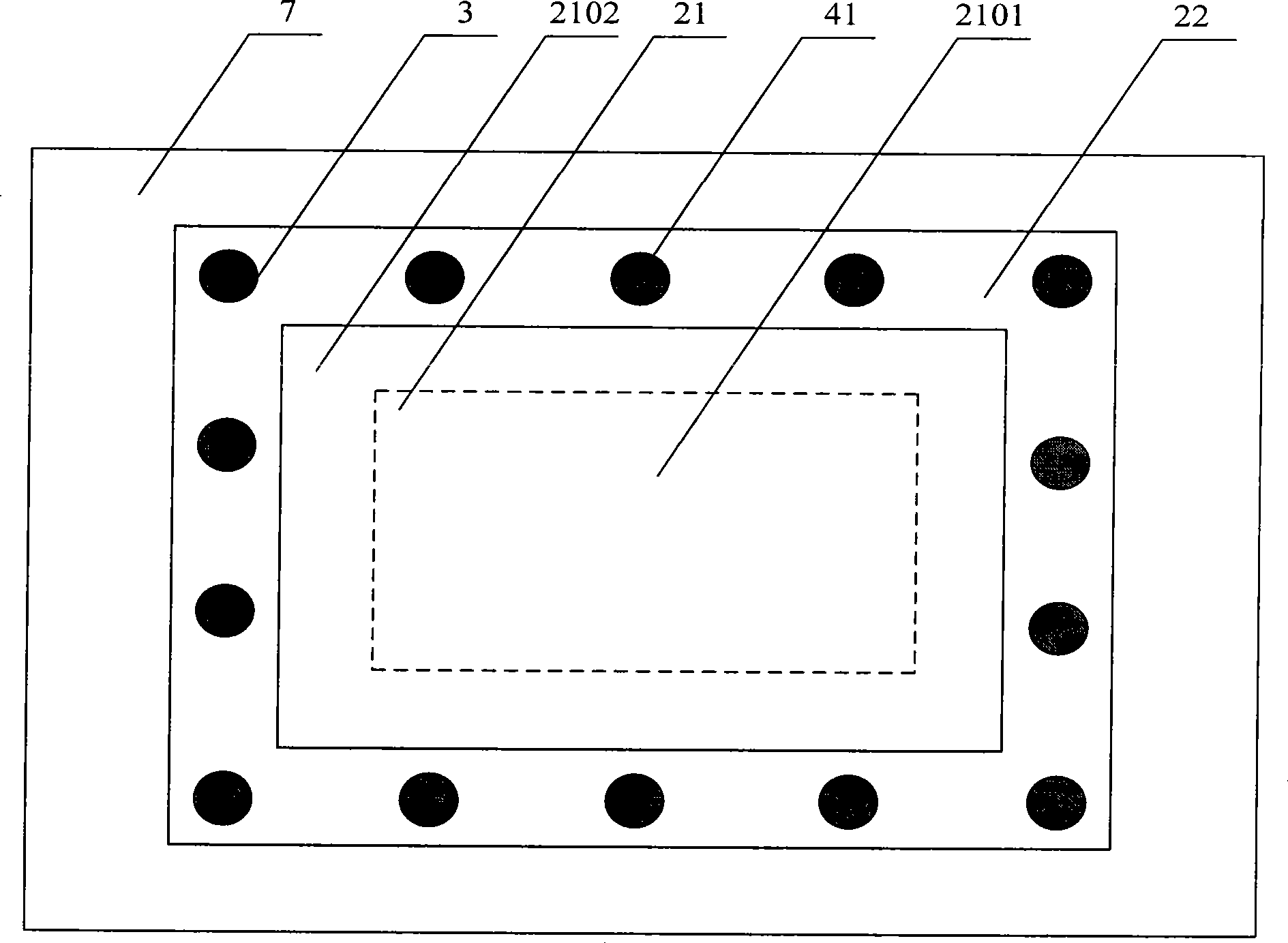 Etching substrates mounted with gas wall