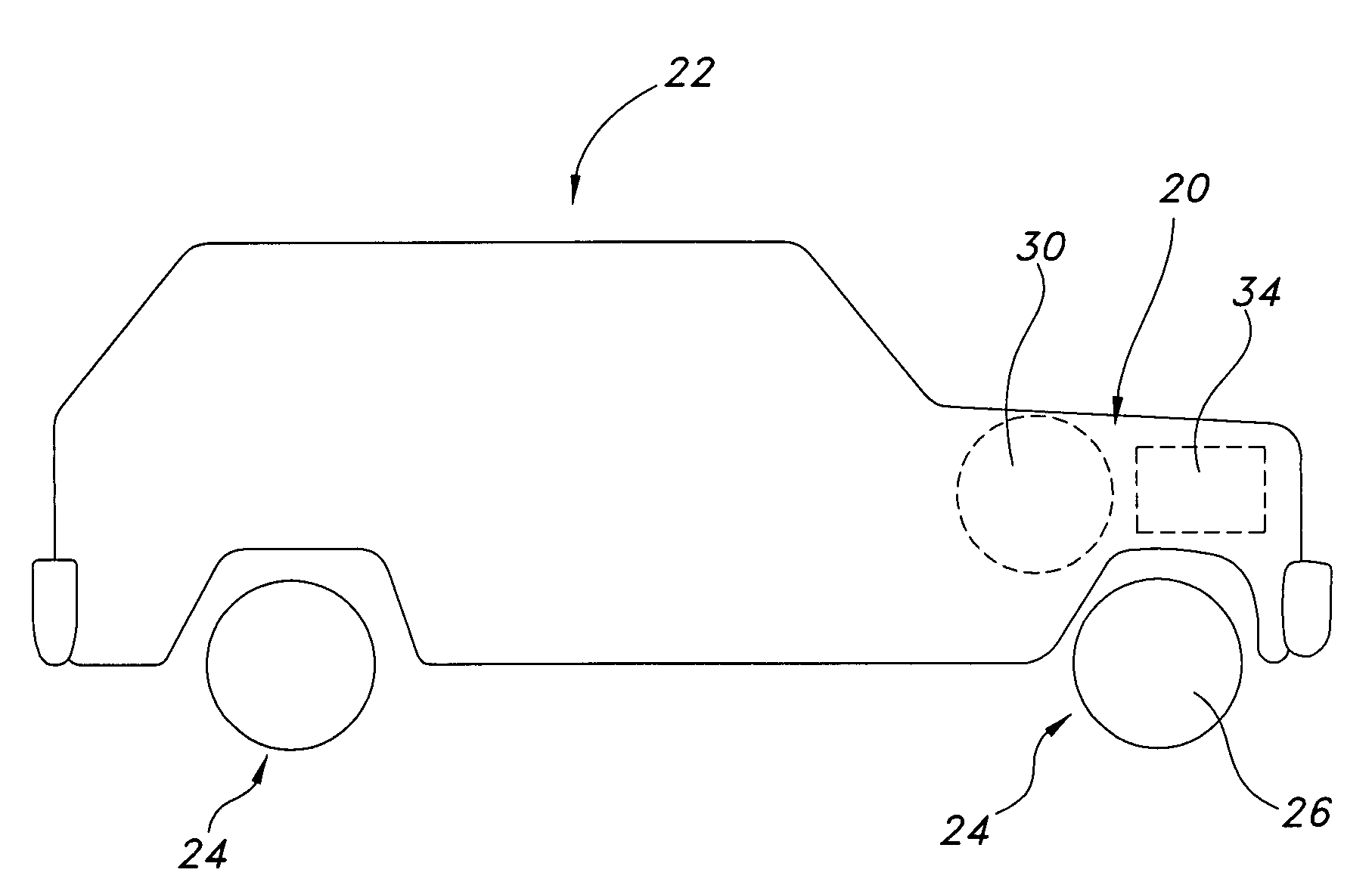 Big wheel motive power source