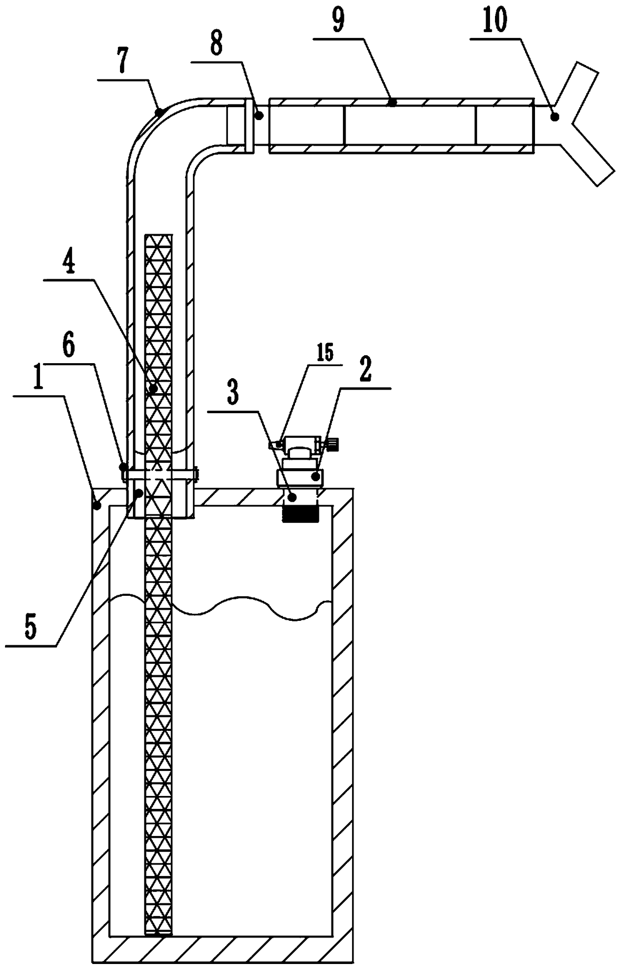 Suction type emission reduction carrying device for gasoline engine